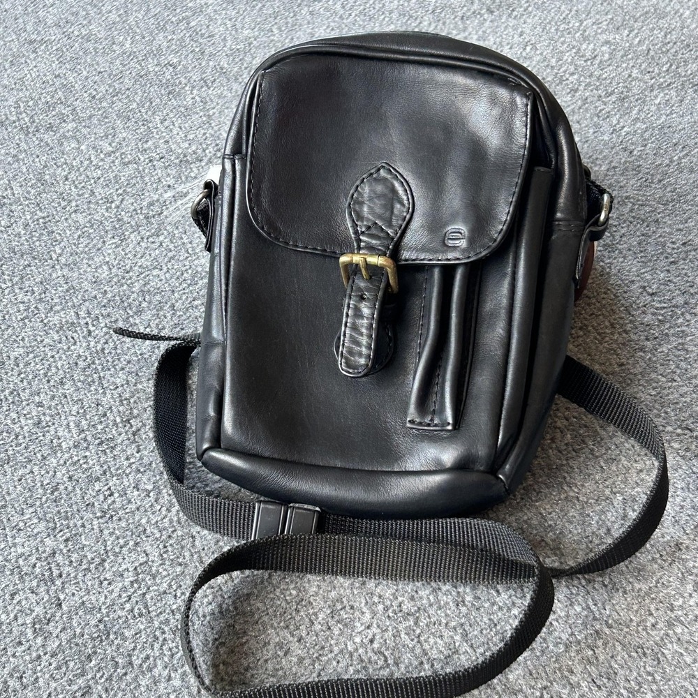 Bellington Leather Crossbody Bag‎ Black Rugged Portland Oregon USA